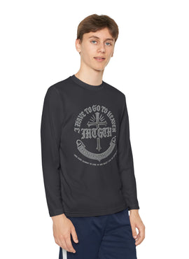 Youth Long Sleeve Tee - 'I Have to Go to Heaven' Cross Christian Graphic