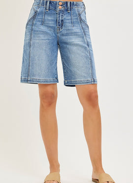 RISEN 2-Button Slouchy Jorts with Pockets